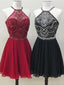 Shimmering Chiffon Halter Neckline A-line Homecoming Dresses With HD131