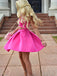 BohoProm homecoming dresses Simple Satin Jewel Neckline Cut-out A-line Homecoming Dress HD098