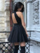 BohoProm homecoming dresses Stunning Satin Jewel Neckline Cut-out A-line Homecoming Dresses HD196