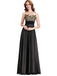 BohoProm prom dresses A-line Bateau Floor-Length Chiffon Vintage Prom Dresses HX0079
