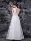 A-line Deep-V Floor-Length Chiffon Beaded Prom Dress 3125