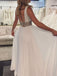 BohoProm prom dresses A-line Deep -V Floor-Length  Chiffon Rhine Stone Open Back  Prom Dresses 2796