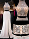 BohoProm prom dresses A-line Halter Floor-Length Chiffon Ivory Prom Dresses With Beading ASD27108