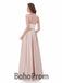 BohoProm prom dresses A-line Halter Floor-Length Satin Two Piece prom Dresses 3052