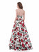 BohoProm prom dresses A-line Halter Floor-Length Satin Two Piece prom Dresses 3056