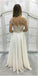 BohoProm prom dresses A-line Illusion Floor-Length Chiffon Applique Rhine Stone Prom Dresses ABC00033