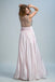 BohoProm prom dresses A-line Illusion Floor-Length Satin Rhine Stone Prom Dresses 2924