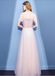 BohoProm prom dresses A-line Off-Shoulder Floor-Length Tulle Appliqued Pink Prom Dresses ASD26987