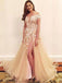 BohoProm prom dresses A-line Off-Shoulder Sweep Train Organza Appliqued  Prom Dresses SWD039