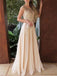 BohoProm prom dresses A-line Scoop Neck Floor-Length Chiffon Prom Dresses With Rhine Stones HX00119