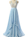 BohoProm prom dresses A-line Scoop-Neck Floor-Length Chiffon Prom Dresses With Rhine Stones HX0072