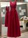 BohoProm prom dresses A-line Scoop-Neck Floor-Length Tulle Appliqued Beaded Red  Prom Dresses ASD26985