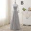 BohoProm prom dresses A-line Scoop-Neck Floor-Length Tulle Appliqued Prom Dresses ASD2585