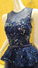 BohoProm prom dresses A-line Scoop-Neck Floor-Length Tulle Prom Dresses With Sequins HX0099