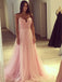 BohoProm prom dresses A-line Spaghetti Starp Sweep Train Tulle Appliqued Beaded Sexy Prom Dresses 2781