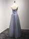 BohoProm prom dresses A-line Sweetheart Floor-Length Tulle Appliqued Beaded Prom Dresses ASD26778