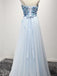 BohoProm prom dresses A-line Sweetheart Floor-Length Tulle Appliqued Prom Dresses ASD26769