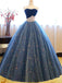 BohoProm prom dresses A-line Sweetheart Floor-Length Tulle Appliqued Prom Dresses With Pearls ASD26977