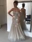 A-line  Sweetheart Floor-Length Tulle Sequined Beaded Evening Dresses 2851