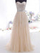 BohoProm prom dresses A-line Sweetheart Floor-Length Tulle Sequined Prom Dresses HX00130