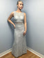 Alluring Lace Scoop Neckline Floor-length Sheath Prom Dress PD077