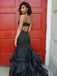 BohoProm prom dresses Alluring Tulle Spaghetti Straps Neckline Mermaid Prom Dresses With Beadings PD109
