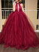 BohoProm prom dresses Ball-Gown Halter Floor-Length Tulle Pageant Prom Dresses ASD26710
