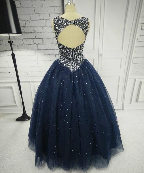 BohoProm prom dresses Ball Gown Scoop Neck Floor-Length Tulle Pageant Prom Dresses HX0027