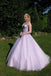 BohoProm prom dresses Ball-Gown Sweetheart Floor-Length Tulle Sequined Prom Dresses HX00131