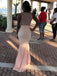 BohoProm prom dresses Beautiful Chiffon Jewel Neckline Mermaid Prom Dresses With Appliques PD115