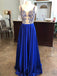 BohoProm prom dresses Beautiful Satin V-neck Neckline A-line Prom Dresses With Beadings PD143