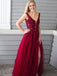 BohoProm prom dresses Beautiful Tulle V-neck Neckline Floor-length A-line Prom Dresses With Beaded Appliques PD039
