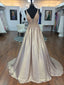 Chic Taffeta Spaghetti Straps Neckline A-line Prom Dresses With Beadings PD128