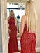BohoProm prom dresses Delicate Lace Jewel Neckline Sweep Train Sheath Prom Dresses PD103