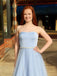 BohoProm prom dresses Elegant Satin Strapless Neckline A-line Prom Dresses With Beadings PD141