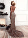 BohoProm prom dresses Excellent Sequin Lace Halter Neckline Chapel Train Sheath Prom Dress PD204
