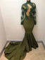 Exquisite Spandex High-neck Neckline Mermaid Prom Dresses With Beaded Appliques PD133