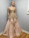 BohoProm prom dresses Exquisite Tulle Sweetheart Neckline A-line Prom Dresses With Beaded Appliques PD079