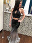 Fabulous Sequin Lace Halter Neckline 2 Pieces Mermaid Prom Dress PD120