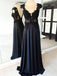BohoProm prom dresses Fantastic Satin Chiffon Scoop Neckline A-line Prom Dresses With Beaded Appliques PD218