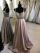 BohoProm prom dresses Fantastic Satin Spaghetti Straps Neckline A-line Prom Dresses With Beadings PD126