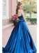 BohoProm prom dresses Fashionable Satin Halter Neckline Ball Gown Prom Dresses With Beadings PD198