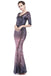 BohoProm prom dresses Fashionable Sequin Lace V-neck Neckline Half Sleeves Mermaid Prom Dress PD209