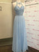 BohoProm prom dresses Glamorous Chiffon Jewel Neckline Floor-length A-line Prom Dresses With Beadings PD121