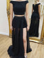 Gorgeous Satin Bateau Neckline A-line Prom Dresses With Beadings PD168