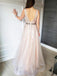 BohoProm prom dresses Gorgeous Tulle V-neck Neckline A-line Prom Dresses With Beadings PD235
