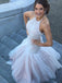 BohoProm prom dresses Graceful Tulle Halter Neckline Chapel Train Mermaid Prom Dresses With Beadings PD054