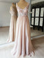 Marvelous Chiffon V-neck Neckline A-line Prom Dresses With Beaded Appliques PD220