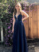 BohoProm prom dresses Marvelous Satin Halter Neckline Floor-length A-line Prom Dress PD177