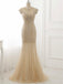 BohoProm prom dresses Mermaid Scoop-neck Floor-Length Tulle Rhine Stone  Prom Dresses ASD27087